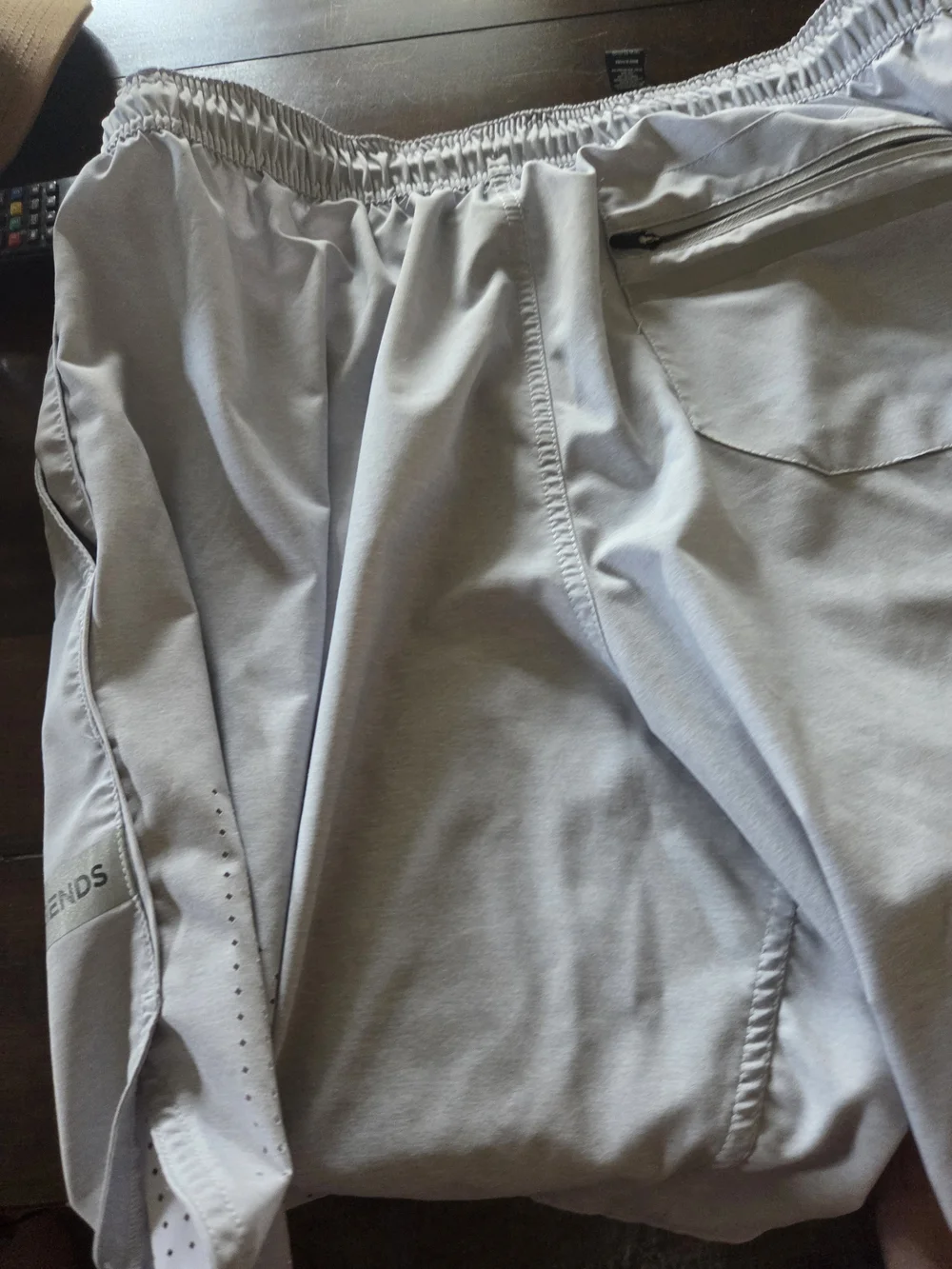 LEGEND Light Gray Men’s Hybrid Shorts with Drawstring Waist